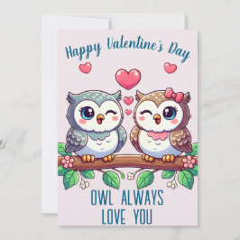 Cartes Pour Fêtes Annuelles Hibou t'aime toujours
