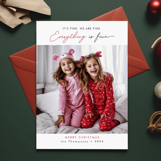 Cartes Pour Fêtes Annuelles Hilaried Funny Family Christmas Kids Photo (Créateur téléchargé)