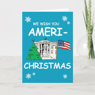 Cartes Pour Fêtes Annuelles Hillary et Obama vous souhaitent Ameri-Christmas