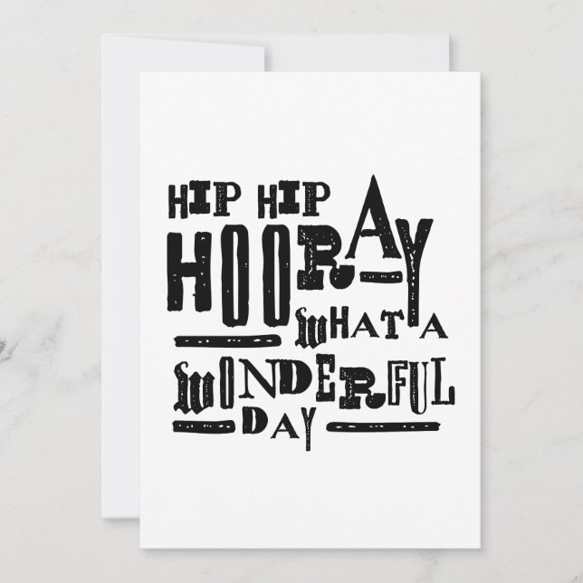 Cartes Pour Fêtes Annuelles Hip Hip Hooray (Devant)