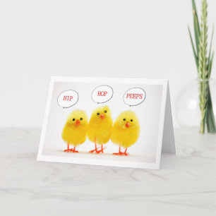 CARTES POUR FÊTES ANNUELLES HIP HOP PEEPS" PRÊT À CHANTER HEUREUX PÂQUES POUR 