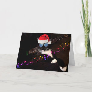 Cartes Pour Fêtes Annuelles Hip Père Noël Cat Christmas