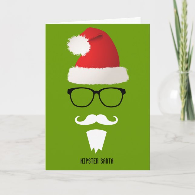 Cartes Pour Fêtes Annuelles Hippie Père Noël (Devant)