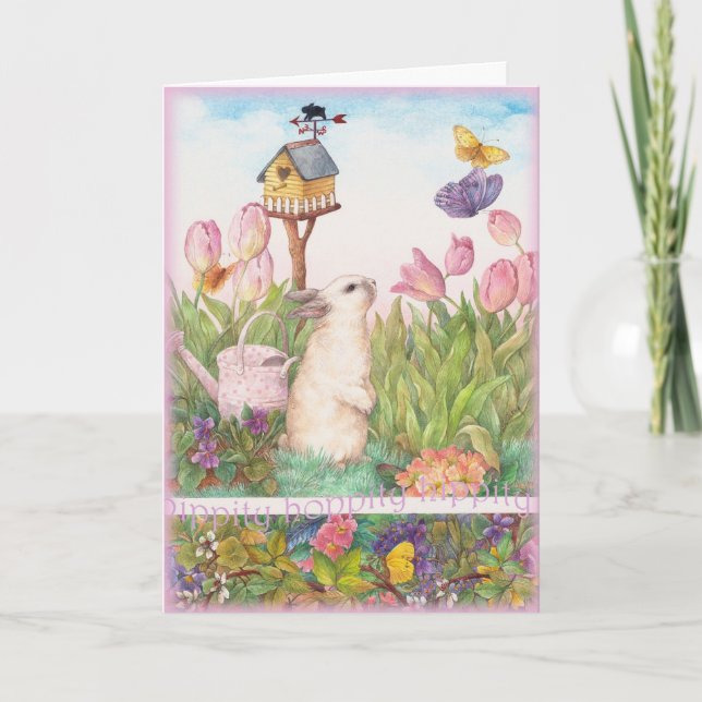Cartes Pour Fêtes Annuelles Hippity Hoppity Birmingham Bunny de Pâques (Devant)