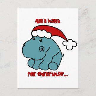 Cartes Pour Fêtes Annuelles Hippo de Noël