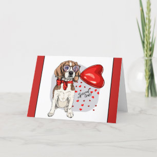 Cartes Pour Fêtes Annuelles Hipster Beagle Puppy
