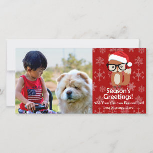 Cartes Pour Fêtes Annuelles Hipster Holiday Fox mignonne animal Noël