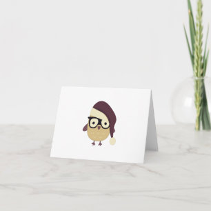 Cartes Pour Fêtes Annuelles Hipster Père Noël Owl