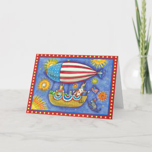 Cartes Pour Fêtes Annuelles HISS N'FITZ CHAUSSURES 4 JUILLET ZEPPELIN Funny