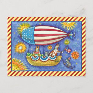 Cartes Pour Fêtes Annuelles HISS N'FITZ CHAUSSURES 4 JUILLET ZEPPELIN Funny