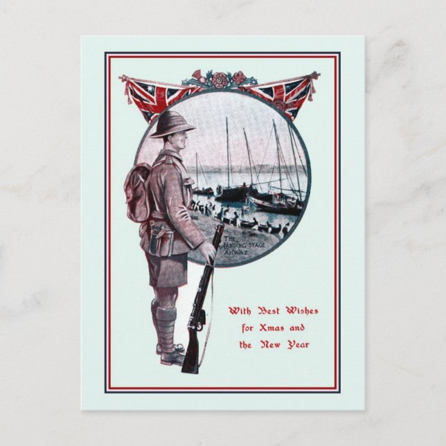 Cartes Pour Fêtes Annuelles Histoire militaire britannique Noël (Devant)