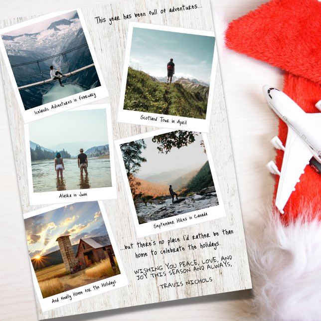 Cartes Pour Fêtes Annuelles Histoires de voyage Photo Collage Noël (Créateur téléchargé)