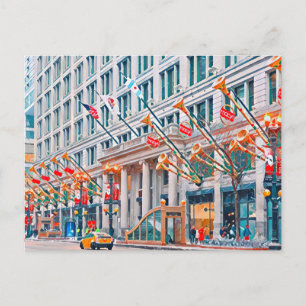 Cartes Pour Fêtes Annuelles Hiver à Chicago,