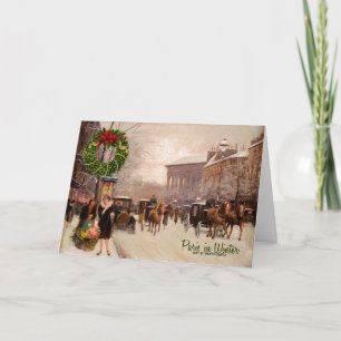 Cartes Pour Fêtes Annuelles Hiver à Paris Vintage Christmas