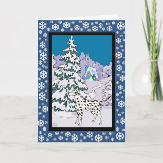 Cartes Pour Fêtes Annuelles Hiver de Dalmatian