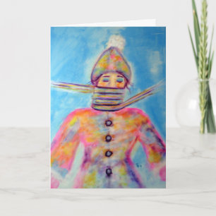 Cartes Pour Fêtes Annuelles "Hiver Enveloppement" Art Holiday Salutation