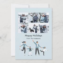 Cartes Pour Fêtes Annuelles Hiver Famille Amusement Noël 6 Photo