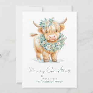 Cartes Pour Fêtes Annuelles Hivernal Vache Highland 2026 Calendrier Joyeux Noë