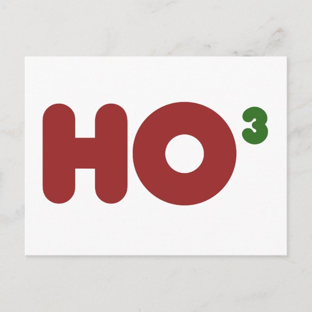 Cartes Pour Fêtes Annuelles Ho 3 Nerdy drôles noël (Devant)
