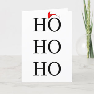 Cartes Pour Fêtes Annuelles HO HO HO bonnet
