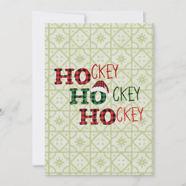 Cartes Pour Fêtes Annuelles Ho Ho Ho - Hockey Hockey Hockey Hockey (Devant)