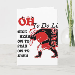 Cartes Pour Fêtes Annuelles Ho Ho Ho ! Impression de la liste des tâches spéci