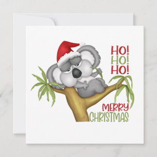 Cartes Pour Fêtes Annuelles Ho Ho Ho Joyeux Noël Koala