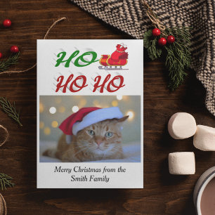 Cartes Pour Fêtes Annuelles Ho Ho Ho Père Noël Sleigh