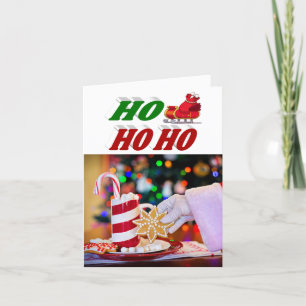 Cartes Pour Fêtes Annuelles Ho Ho Ho Père Noël Sleigh Noël typographie