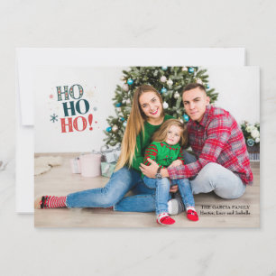 Cartes Pour Fêtes Annuelles Ho, Ho, Ho, Photo Holiday Card