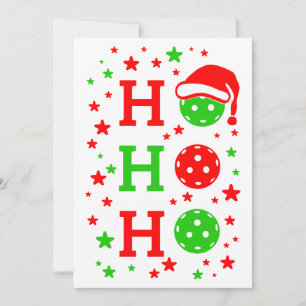 Cartes Pour Fêtes Annuelles Ho, Ho, Ho Pickleball Noël