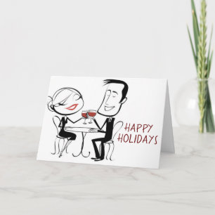 CARTES POUR FÊTES ANNUELLES **HO HO HO POUR LE MERLOT** NOËL LAÏQUE