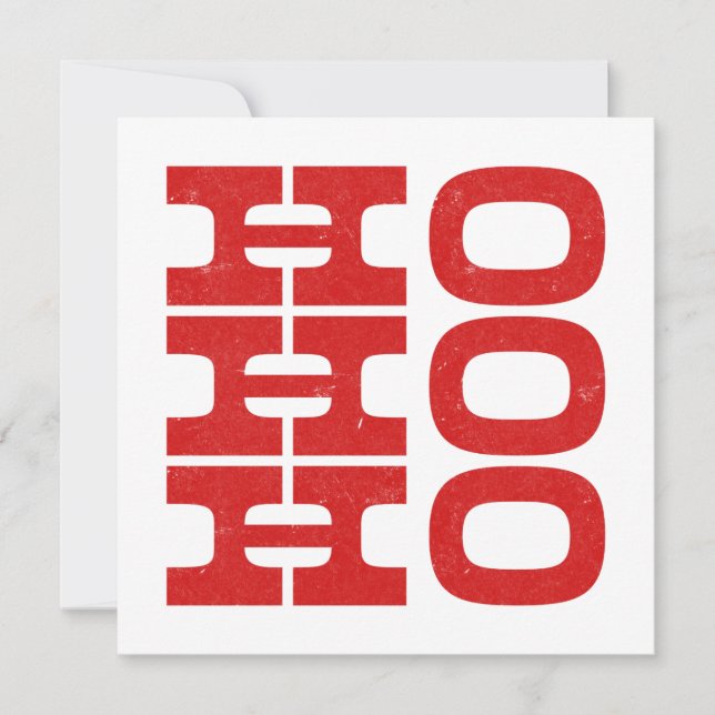 Cartes Pour Fêtes Annuelles Ho Ho Ho (style presse-lettres) (Devant)