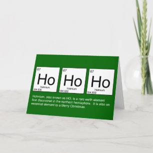 Cartes Pour Fêtes Annuelles Ho Ho Ho tableau périodique style Noël