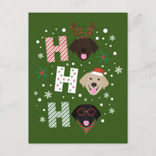 Cartes Pour Fêtes Annuelles Ho Ho Labrador Retriever Joyeux Noël