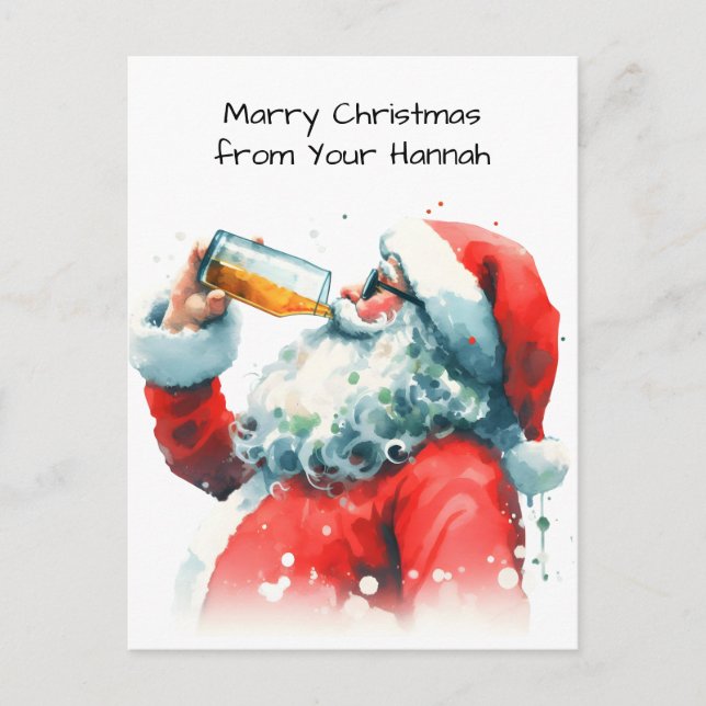 Cartes Pour Fêtes Annuelles HO HO Noël (Devant)
