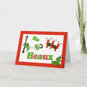 Cartes Pour Fêtes Annuelles Ho Ho Noël d'alligators et d'écrevisses de Heaux