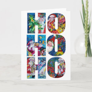 CARTES POUR FÊTES ANNUELLES HO HO PÈRE NOËL MUSICAL NOËL NUIT DE NOËL