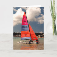 Hobie catamaran prêt à naviguer