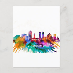 Cartes Pour Fêtes Annuelles Hoboken Skyline
