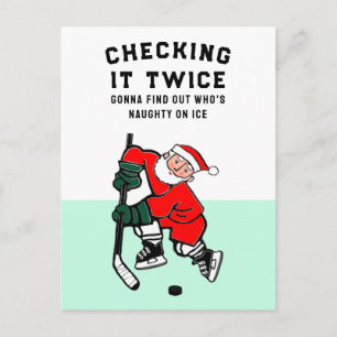 Cartes Pour Fêtes Annuelles Hockey Christmas