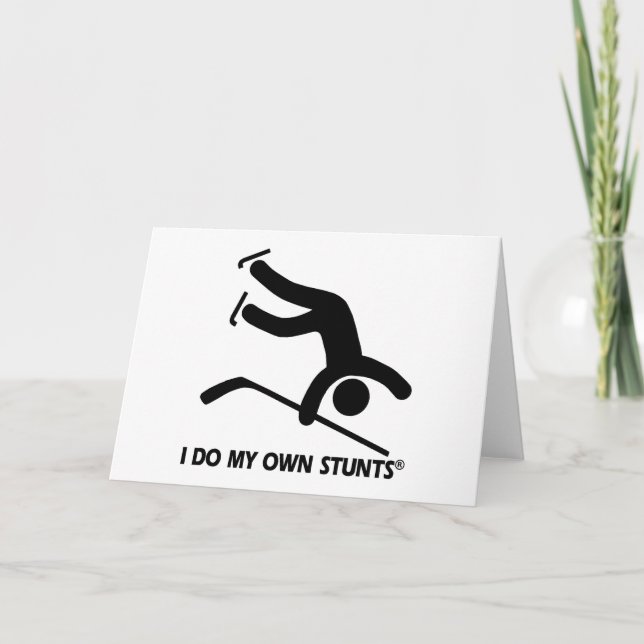 Cartes Pour Fêtes Annuelles Hockey Mes Propres Têtes (Devant)