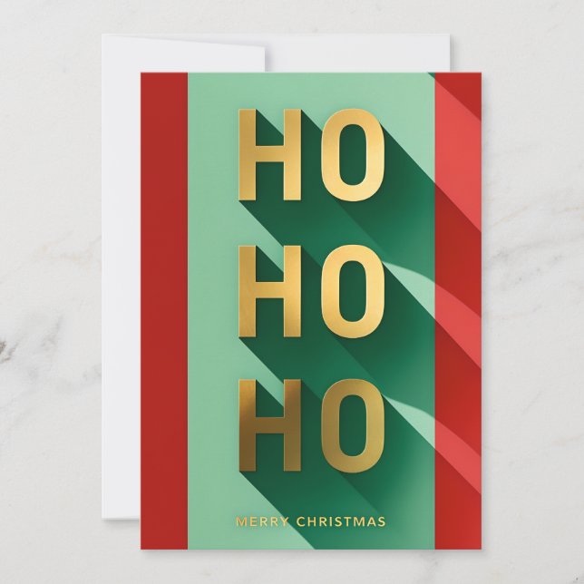 Cartes Pour Fêtes Annuelles HOHOHO Joyeux Noël (Devant)