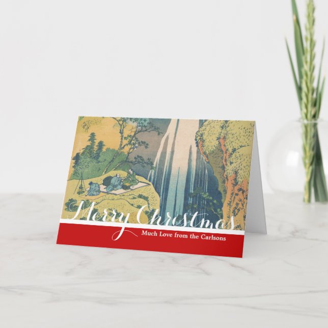 Cartes Pour Fêtes Annuelles Hokusai Amida Cascade Japon (Devant)