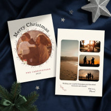 Holiday Berry Branch Christmas Photo Holiday Card