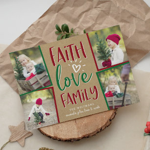 Cartes Pour Fêtes Annuelles Holiday Blessings   Christmas Photo Collage Card