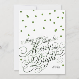 Cartes Pour Fêtes Annuelles Holiday Card Vert