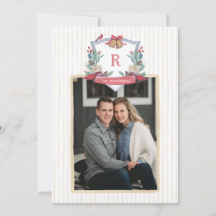 Cartes Pour Fêtes Annuelles Holiday Crest - Monogram - Christmas Card - Photo