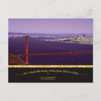 Cartes Pour Fêtes Annuelles Holiday Golden Gate Bridge & San Francisco skyline