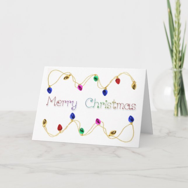 Cartes Pour Fêtes Annuelles Holiday light border (Devant)